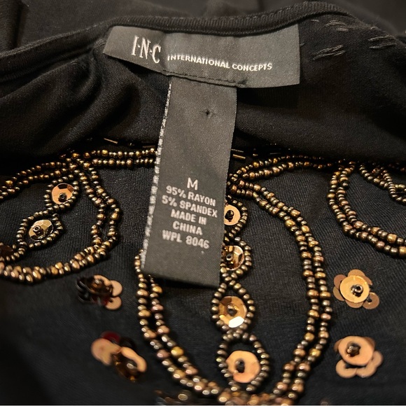 INC (International Concepts) Chocolate Embellished Dress - Size M (NWOT) - Picture 8 of 9